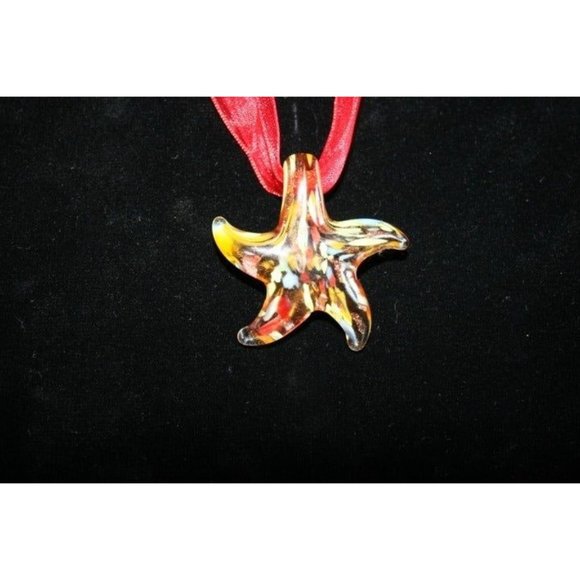 Art Glass Starfish Necklace - Picture 4 of 5